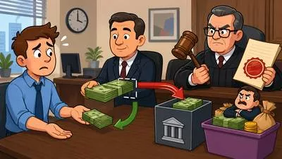 Garnishment - A legal process by which money is taken directly from a person’s wages or bank account to pay a debt.