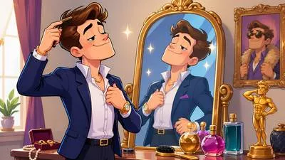 Vain - Too proud of oneself or one’s appearance; producing no useful result.