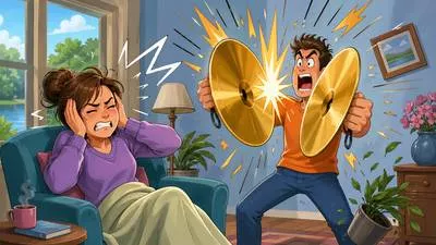 Jarring - Shocking, unpleasant, or disturbing because it is sudden or does not fit well with something.