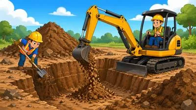Excavate - To dig out and remove earth carefully to find something buried.