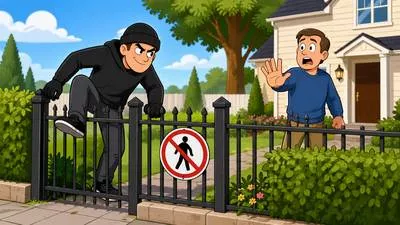 Trespass - To enter someone’s land or property without permission. (अनधिकार प्रवेश करना)