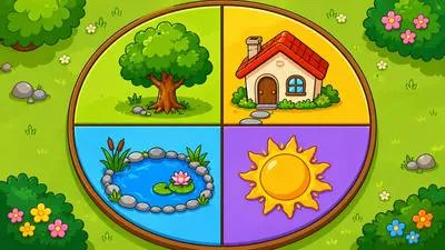 Quadrant - One of four equal parts of a circle, area, or plane. (चतुर्थांश)