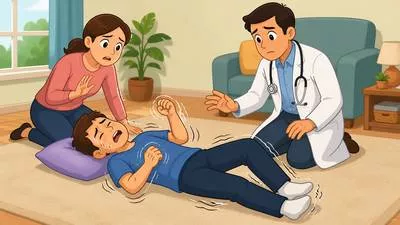 Convulsion - A sudden, violent, involuntary contraction or shaking of the body muscles. (ऐंठन / दौरा)