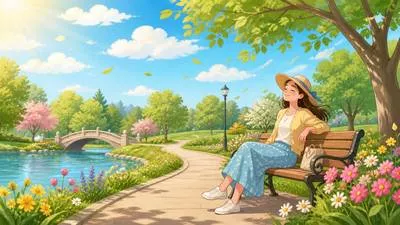 Balmy - Pleasantly warm and gentle, especially of weather.