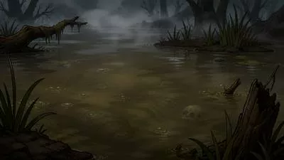 Murky - Dark, cloudy, or unclear; difficult to understand. (धुंधला / अस्पष्ट)