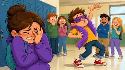 Cringe - To shrink back in fear, embarrassment, or discomfort.