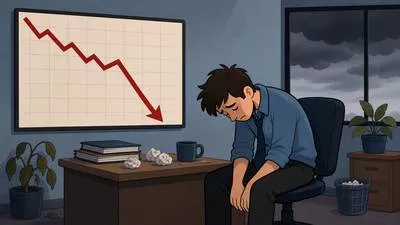 Slump - To fall or decrease suddenly and sharply. (अचानक और तेजी से गिरना)