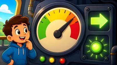 Indicator - A sign, measure, or signal that shows the condition or level of something. (संकेतक)