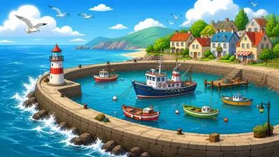 Harbor - A sheltered place for ships; to give shelter or protection; to keep a thought or feeling in mind. (बंदरगाह; शरण देना; मन में भाव रखना)
