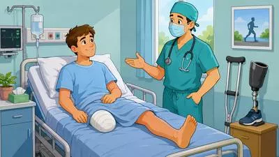 Amputate - Cut off a part of the body, especially a limb, by surgery. (शल्य चिकित्सा द्वारा अंग काटकर अलग करना)