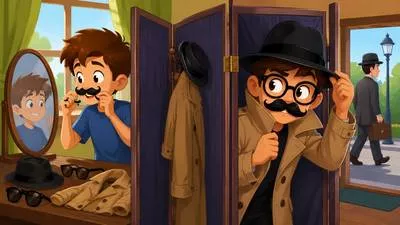 Disguise - To change appearance or hide the true identity or nature of someone or something. (भेष बदलना/छिपाना)