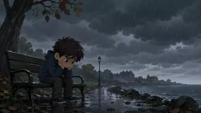 Gloomy - Dark, dull, or filled with sadness and hopelessness. (उदास/अंधकारमय)