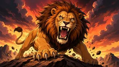 Fierce - Violent, strong, aggressive, or very intense. (उग्र/भयंकर)