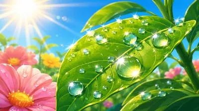 Glisten - To shine with a sparkling or wet-looking light.