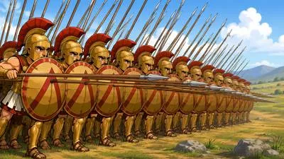 Phalanx - A closely arranged group of people, soldiers, or things standing together in a compact formation.