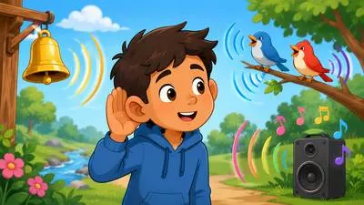 Auditory - Related to the sense of hearing.