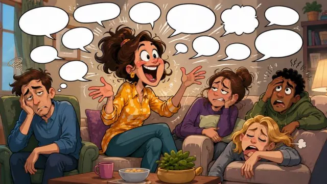 Loquacious - Tending to talk a great deal; very talkative.