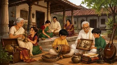 Heritage - Traditions, culture, property, or values passed down from earlier generations. (विरासत)