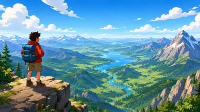 Vista - A beautiful view, especially seen through a long narrow opening.