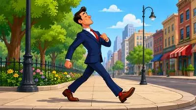 Gait - A person’s manner or style of walking. (चाल)