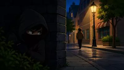 Lurk - To stay hidden, usually while waiting secretly. (छिपकर रहना)