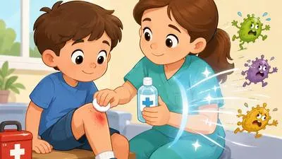 Antiseptic - A substance that prevents infection by killing or stopping the growth of germs.