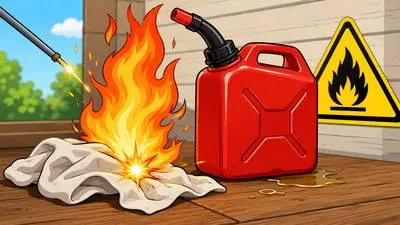 Inflammable - Easily set on fire. (ज्वलनशील)