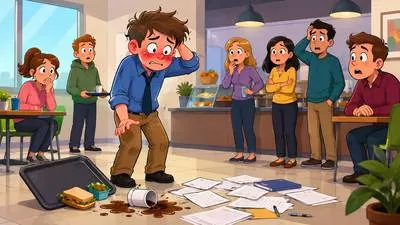 Embarrassment - A feeling of shame, awkwardness, or discomfort. (शर्मिंदगी)