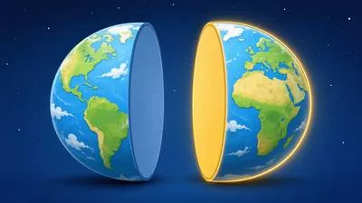 Hemisphere - One half of the earth or one half of a sphere. (गोलार्ध)