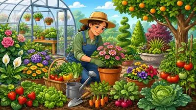 Horticulture - The science and practice of growing fruits, vegetables, flowers, and ornamental plants.