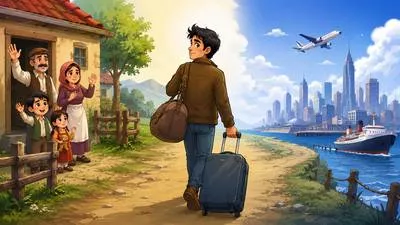 Emigrant - A person who leaves his or her own country to settle in another country.