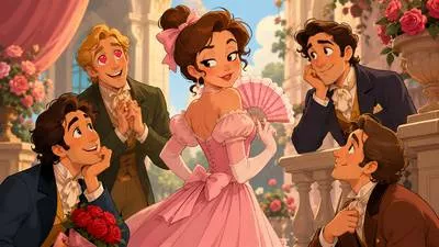 Coquette - A woman who flirts playfully to attract attention.