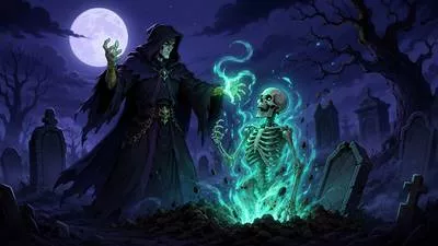 Necromancy - The supposed practice of communicating with the dead, especially to predict the future.