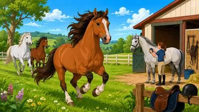 Equine - Related to horses or the horse family.