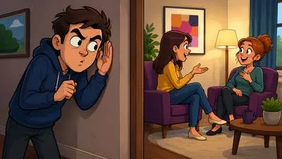Eavesdrop - To secretly listen to another person’s private conversation. (छिपकर सुनना)