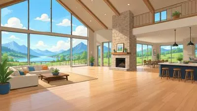 Spacious - Having a lot of space; large and roomy. (विशाल और खुला)