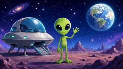 Extraterrestrial - Existing or coming from outside the Earth.