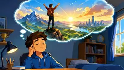 Visualize - Form a mental image of something; imagine or picture something clearly. (मन में चित्र बनाना)