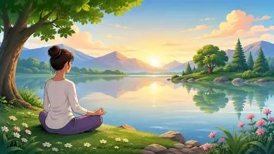 Tranquility - A state of peace, calmness, and quietness. (शांति)