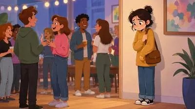 Diffidence - Lack of confidence or shyness. (संकोच)