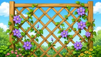 Lattice - A structure made of crossed strips or bars with spaces between them.
