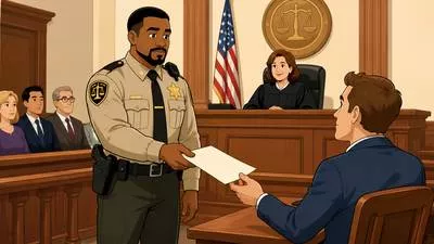 Bailiff - A court officer who maintains order and carries out official duties in a court.