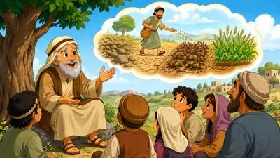 Parable - A simple story used to teach a moral or spiritual lesson.