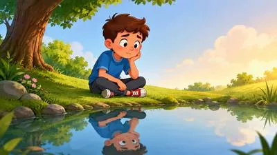 Reflection - Serious thought or consideration; an image seen in a mirror or shiny surface.