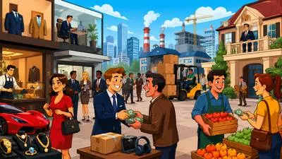 Capitalism - An economic system in which trade, industry, and property are mainly controlled by private owners for profit.