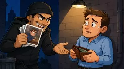 Blackmail - The act of forcing someone to do something by threatening to reveal secret or harmful information.