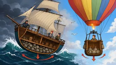 Ballast - Heavy material used to make a ship, vehicle, or structure stable; to make something steady. (स्थिरता देने वाला भार)