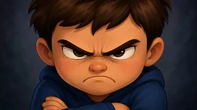 Scowl - An angry or displeased look; to look angrily.