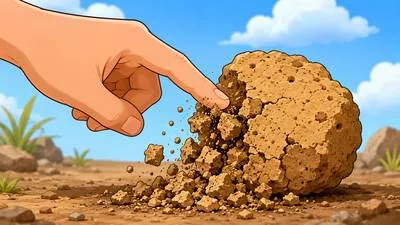 Friable - Easily broken into small pieces or powder.