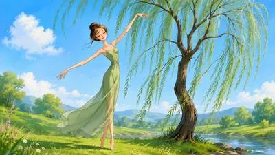 Willowy - Tall, thin, graceful, and flexible.